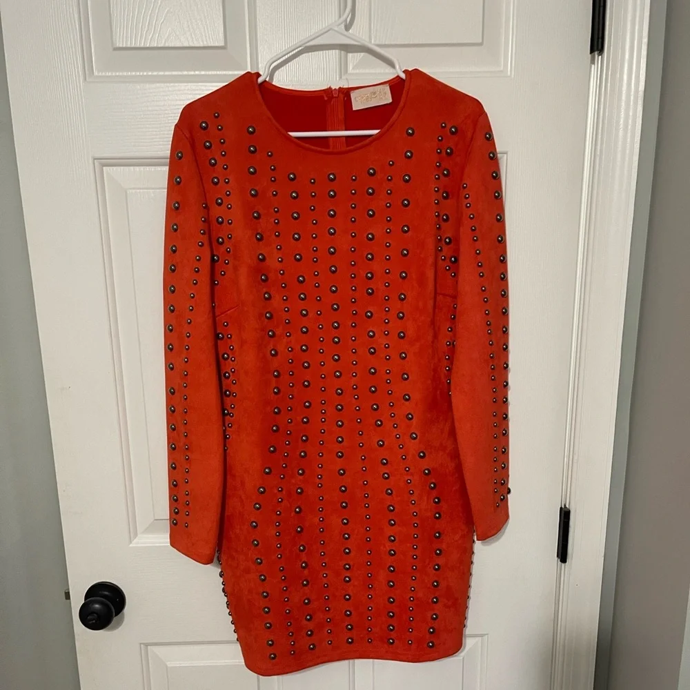 Orange ASOS beaded dress - Picture 1 of 5